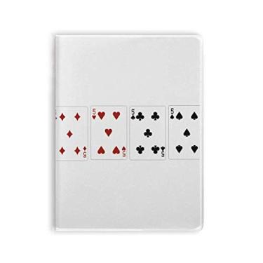 Imagem de Caderno com 5 corações Spade Diamond Club padrão capa de goma diário capa macia