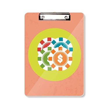 Imagem de Chips Casino Desenho Ilustração Prancheta Pasta Bloco de Escrita Placa de Apoio A4