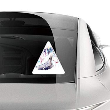 Imagem de DIYthinker Adesivo de carro em aquarela com luzes de rua, construção de cidade, carro, motocicleta, bicicleta, bagagem