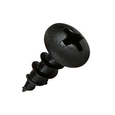 Imagem de Rok Hardware # 8 x 1/2" Parafusos de cabeça grossa de rosca profunda Preto Phosfato Madeira MDF Pacote com 100