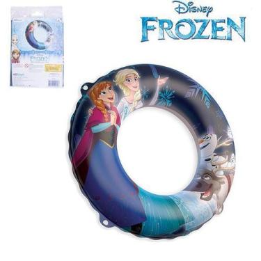 Imagem de Boia Inflável Circular De Cintura Com Franja Frozen 80 Cm Ø - Etitoys