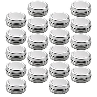 Imagem de Bettomshin 30 latas redondas de alumínio de 30 ml com tampas de rosca, latas de metal vazias para armazenamento de lata de 52 x 20 mm (DiaxH) para armazenar pequenos objetos, prata