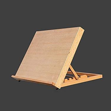 Imagem de Cavalete de mesa Cavalete de mesa Cavalete de mesa Cavalete portátil de madeira de faia Prancheta de desenho de mesa Cavalete de mesa de artista A2/A3 Cavalete de mesa de madeira ajustável/p