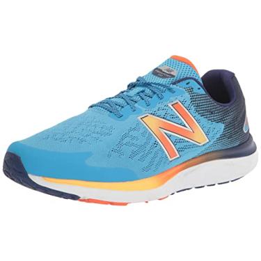 Imagem de New Balance Fresh Foam 680 V7 Tênis de corrida masculino, Céu vibrante/laranja vibrante, 42