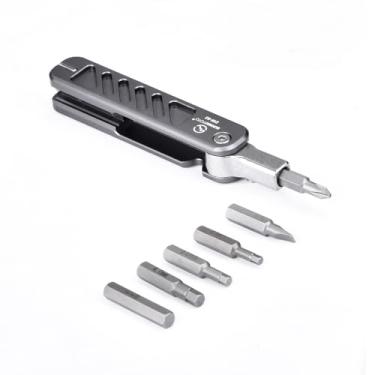 Imagem de SUNWAYFOTO DW-02+ Conjunto de ferramentas dobráveis com chaves hexagonais de aço inoxidável 2,5/3/4/5 mm, Phillips e cabeça plana, chave de fenda multiferramenta Edc
