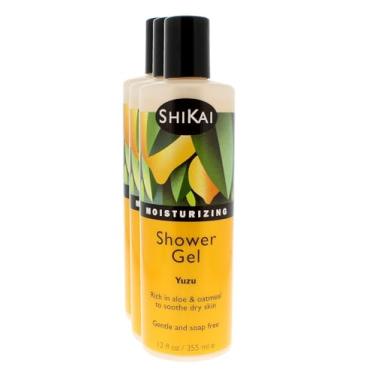 Imagem de ShiKai Gel De Banho Hidratante Diário (Yuzu, 355 Ml, Pacote Com 3), Fórmula Suave, Aloe Vera E Aveia Para Uma Pele Macia Saudável, Alívio Da Seca