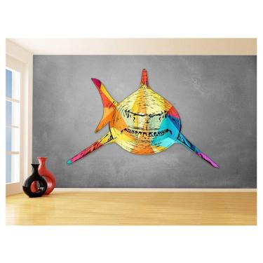 Imagem de Papel De Parede Animais Pop Art Tubarão Cores 3,5M Pxa562