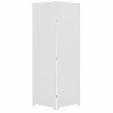 Imagem de Biombo Liso Sanfonado Com Dobradiça Fechado Pintado Divisor De Ambiente Preto ou Branco Jt Home (BRANCO, 2 FOLHAS DE BIOMBO)