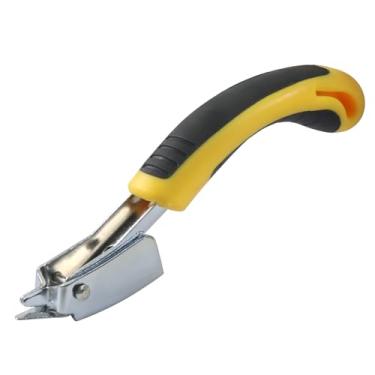 Imagem de Zorveiio Removedor de grampo, extrator de grampos de estofamento resistente, ferramenta ergonômica de alça de mão, extrator de grampos de construção para piso de móveis caixa de madeira moldura de