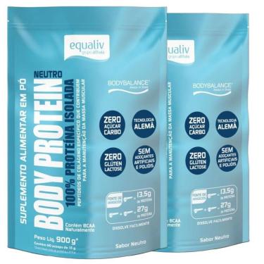 Imagem de Kit 2 Body Protein Isolado Neutro 900g Sache - Equaliv-Unissex