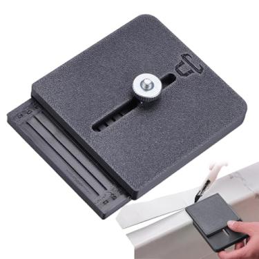 Imagem de Guia Para Corte De Bordas - Anti-Derrapante De Precisão Portátil Ajustável Para DIY - Auxiliar De Corte Para Película Adesiva Em Vidros - Para Móveis, Portas, Mesas E Paredes