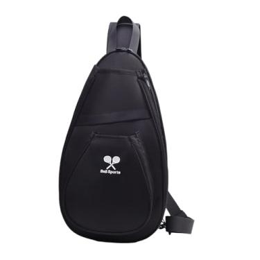 Imagem de harayaa Mochila esportiva portátil para raquete de tênis de mesa, à água, com bolso para raquete e estojo para de pingue-pongue para uso externo, Preto