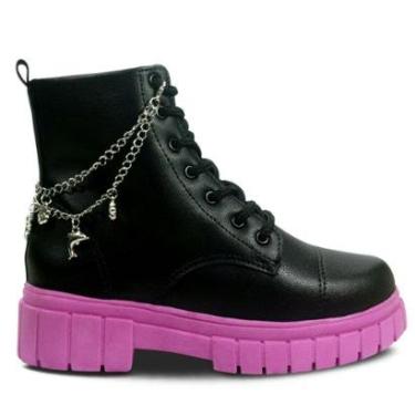 Imagem de Bota Coturno Infantil 28ao36 Moda Tratorado Corrente 09.57j-Feminino