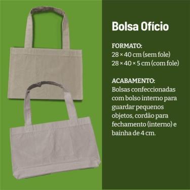 Imagem de Sacola Ecológica Tipo Premium Ofício Com Fole Linha Reciclados - Ogbon