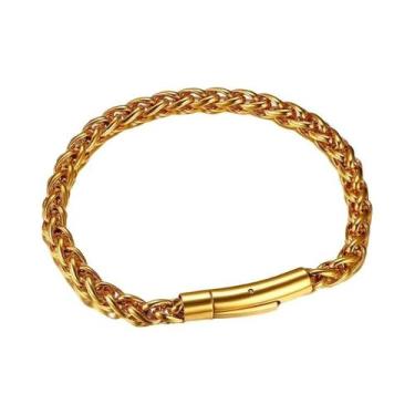 Imagem de Pulseira Masculina Vintage Gótica Com Caveira, Joia Rock Punk Para Mot