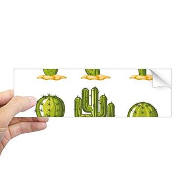 Imagem de DIYthinker Adesivo retangular com estampa de cacto de plantas suculentas em vaso adesivo para janela