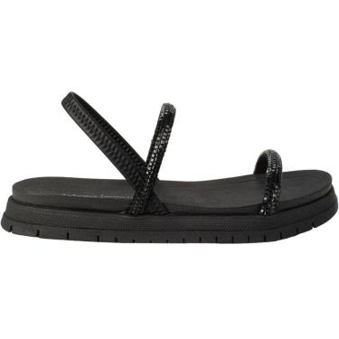 Imagem de Sandália Feminina Papete Casual Dia a Dia com Strass Calce Fácil Flatform Dakota Y6891