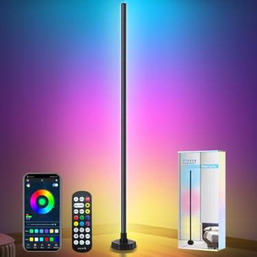 Imagem de YTDRGB Lâmpada de piso LED RGBW, luminária de canto com aplicativo, controle remoto IF, sincronização de música, temporizador e 16 milhões de cores DIY, lâmpada inteligente para salas de jogos e