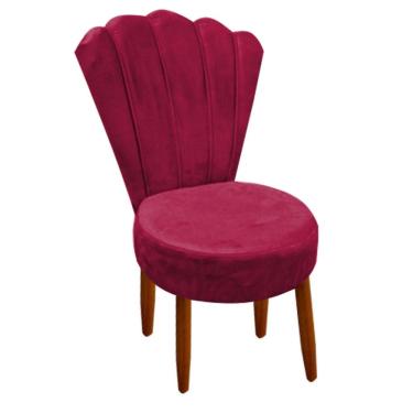 Imagem de Conjunto 2 Cadeiras Estofadas Sala De Jantar Anna Suede Vermelho