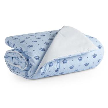 Imagem de Edredom Berço/Mini Cama estampa Coroa Azul Príncipe Moderno - EMPÓRIO 