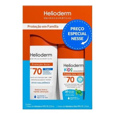Imagem de Kit HelioDerm Família FPS 70 c/200ml + Kids FPS 70 c/120ml