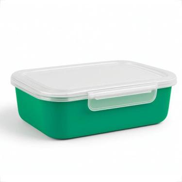 Imagem de Kit Marmita Fitness Pote Plastico 500ML com Trava Para Dietas Almoço J