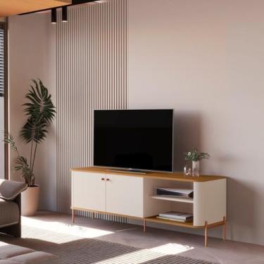 Imagem de Rack para TV até 60 Polegadas Curvo Pés e Puxadores em Metal Tucupí - 