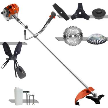 Imagem de Roçadeira Multifuncional Tekna RL520ACG2 52cc 13.000rpm 2HP Com Carretel e Lâmina 3 Pontas + Lâmina Facão + Lâmina 40 Dentes + Disco Escova de Aço