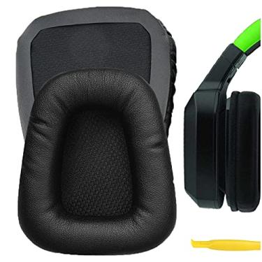 Imagem de Protetores de ouvido Geekria QuickFit PU para Razer Chimaera, Razer Electra, fone de ouvido para jogos, almofada de orelha de substituição/tampas de ouvido/protetor de ouvido, peças de reparo para fones de ouvido (preto)