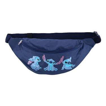 Imagem de Bolsa de barriga trio sentado Disney Stich azul marinho, Azul marino