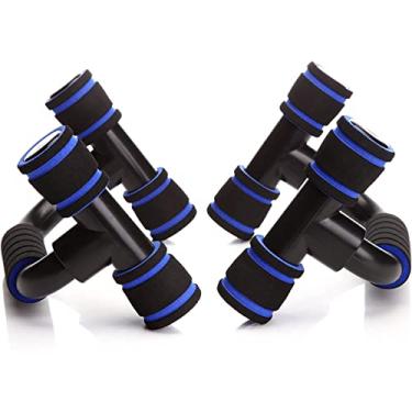 Imagem de Par de Barras de Apoio para Flexão de Braço Lorben Exercícios Fitness GT6195 (AZUL)