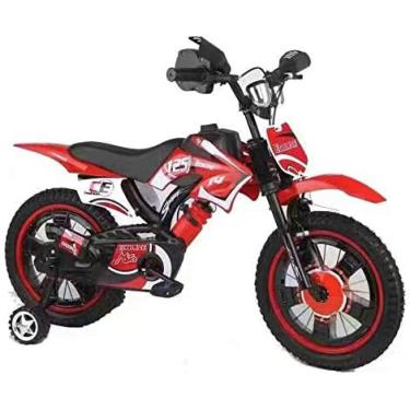 Imagem de Bicicleta Infantil De 16 Polegadas, Bicicleta Infantil Para Meninos E Meninas Com Roda De Treinamento,Vermelho,YUYANAIAI