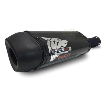 Imagem de Escapamento Coyote Modelo START Mini-Tri Alumínio - Tenere 250 / Lander 250 até 2018 - Preto/Black