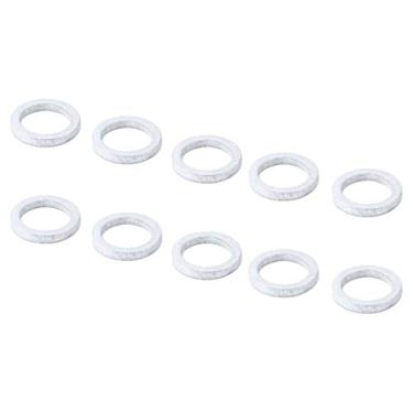 Imagem de Baosity Pacote de 10 peças de parafuso de roda de bicicleta junta de arruela de corrente dupla a única chave espaçador de 2 mm de espessura