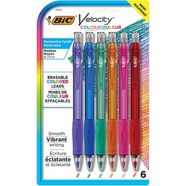 Imagem de BIC Lápis mecânicos de chumbo colorido Velocity, cores sortidas, pacote com 6, lápis de cor para salas de aula e material escolar
