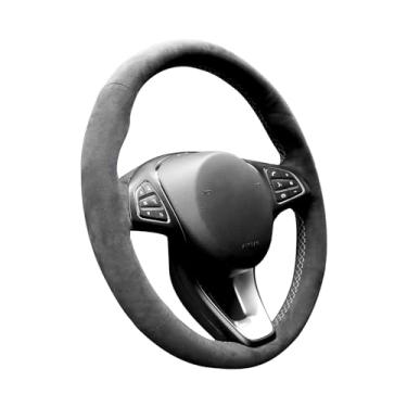 Imagem de Alfanxi Costura à mão Itália Alcantara Capa para volante de carro envoltório para Mercedes-Benz E-Class/GLE/GLS/Metris (Alcântara + Sem listras)