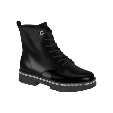Imagem de Bota Feminina Vizzano Coturno Com Strass Tratorada