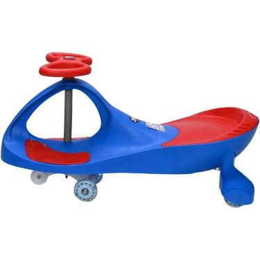 Imagem de Carrinho De Rolimã Gira Gira Infantil Zippy Car Até 100Kg Com Rodas De Led Zippy Toys Azul