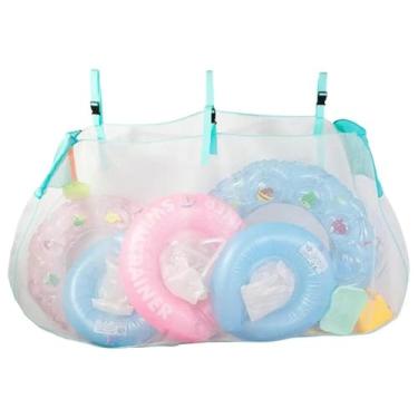 Imagem de Penduramentos Organizador de Malha Piscina Bolsa de Natação de Verão Brinquedos Bolas Infláveis de Praia Flutuadores Uso Multiuso Organizador de Bolsa de Armazenamento (Verde)