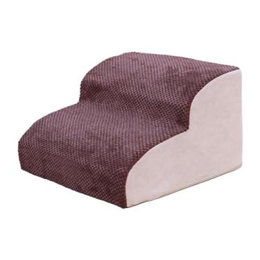 Imagem de Baoblaze Escada de 2 degraus para cachorro, rampa interna, escada antiderrapante para cachorro, gato, sofá de carro, cama de casa, Café