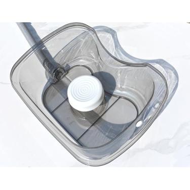 Imagem de Lizipai Lavatório de cabelo para mulheres grávidas com suporte de pescoço - Tigela de xampu portátil e lavatório em casa para idosos - Bandeja de xampu conveniente para deitar e lavar o cabelo (PET