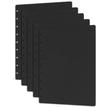 Imagem de Eleven Discs Capas de poliéster para caderno preto de tamanho clássico, compatíveis com Circa Midway & Classic Happy Planner (conjunto de 5)