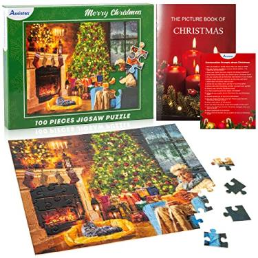 Imagem de Assistex Dementia Jigsaw 100 Large Puzzle for Seniors - Alzheimer's Activity for Adults with Conversation Prompts - Best Memory Game for Patiens in Nursing Home - Build in Box Activities for Elderly