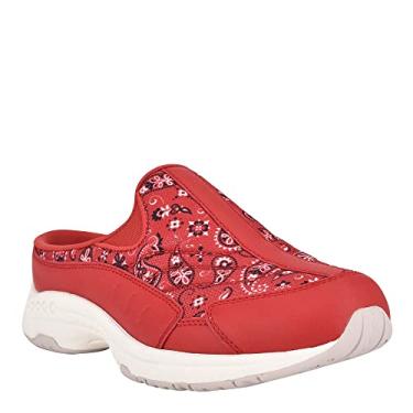 Imagem de Easy Spirit Traveltime Mule feminino sem cadarço, Bandana vermelha 610, 7 Narrow