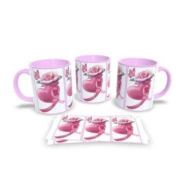 Imagem de Canecas Rosa de Porcelana Personalizadas Outubro Rosa (Mod.10)