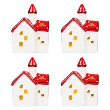 Imagem de shamjina 4 peças de esculturas de iluminação de Natal enfeites de Natal luz noturna decorativa decoração de Natal estatuetas para quintal ao ar livre, Casa