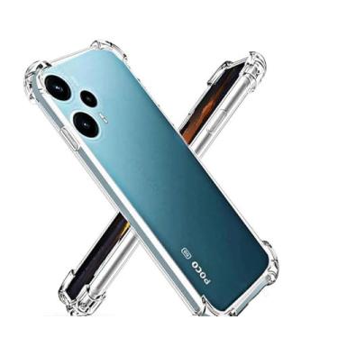 Imagem de Genérico Capinha Capa Reforçada Para Xiaomi Poco F5 5G, TPU, Preta, Absorvente de Choque, Proteção, Flexível, Leve