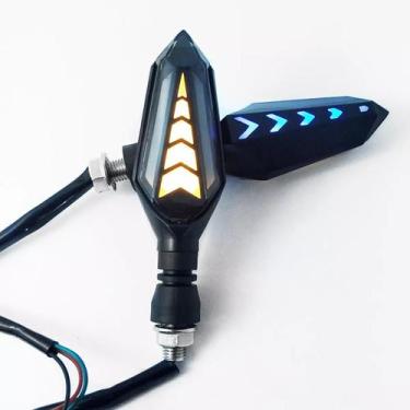 Imagem de Kit 4 Pisca Palito Slim Seta Led Sequencial Moto Universal - ZEM