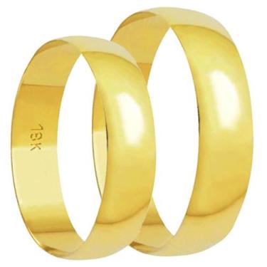 Imagem de Aliança de ouro 18k 5mm Abaulada - Elegancy Joias