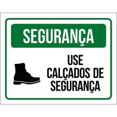 Imagem de Placa De Segurança - Use Calçados De Segurança (27X35) - Sinalizo